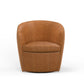 Barolo - 100% Italian Leather Swivel Club Chair (Set of 2)