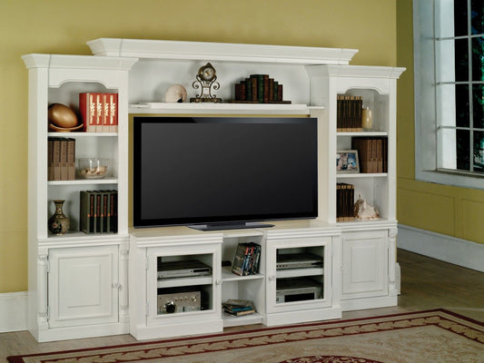 Premier Alpine - 4 Pieces Entertainment Wall - Cottage White