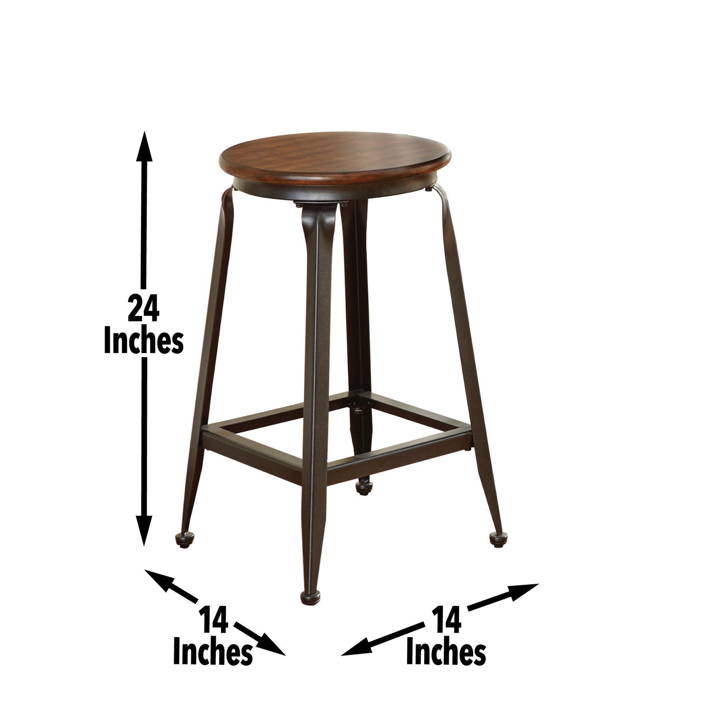 Adele - Counter Stool (Set of 2) - Dark Brown