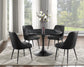 Colfax - Black Marquina Marble Dining Set