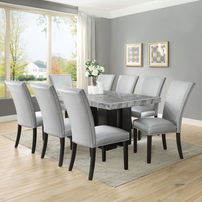 Camila - Rectangular Dining Set - Gray Top