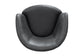 Barolo - 100% Italian Leather Swivel Club Chair (Set of 2)