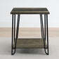 Harper - End Table With Sintered Stone Inlay - Brown