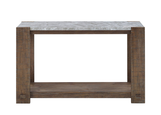 Libby - Sintered Stone Sofa Table - Brown