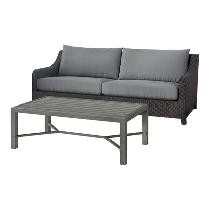 Skye - 2 Piece Sofa And Slat Top Coffee Table Set