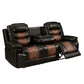 Nikko - Sofa With Dual Recliner - Two Tone Brown