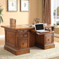 Huntington - Double Pedestal Executive Desk - Antique Vintage Pecan