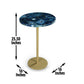 Oceana - Agate Top Round Chairside Table - Blue