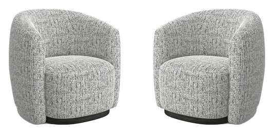 Tatum - Swivel Accent Chair (Set of 2) - Nightshade