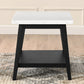 Vida - Marble End Table - Black / White