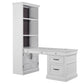 Shoreham - Bookcase With Peninsula Desk - Effortless White