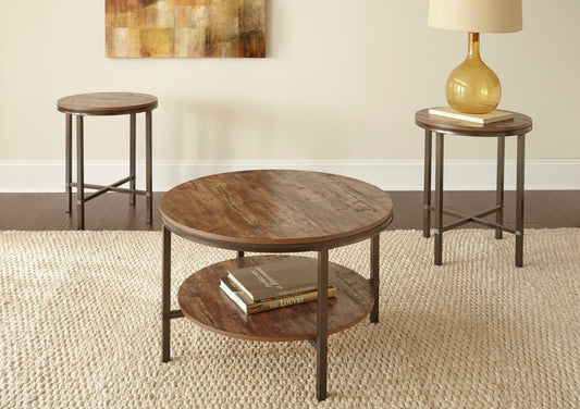 Sedona - Silvershield 3 Piece Occasional Table Set - Brown