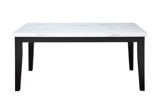 Sterling - Faux Marble Top Dining Table - White