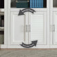 Catalina - 8 Piece Library Wall With Writing Desk - Cottage White