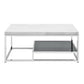 Aston - White Marble Top Coffee Table - White