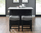 Aspen - 3 Piece Kitchen Island Set - Black