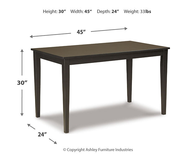 Kimonte Rectangular Dining Room Table