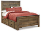 Trinell  Panel Bed With 2 Storage Drawers