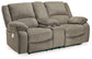 Draycoll DBL REC PWR Loveseat w/Console