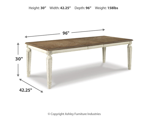 Realyn Dining Table and 4 Chairs