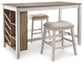 Skempton Counter Height Dining Table and 2 Barstools