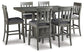 Hallanden Counter Height Dining Table and 6 Barstools