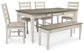 Skempton Dining Table and 4 Chairs and Bench