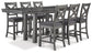 Myshanna Counter Height Dining Table and 6 Barstools