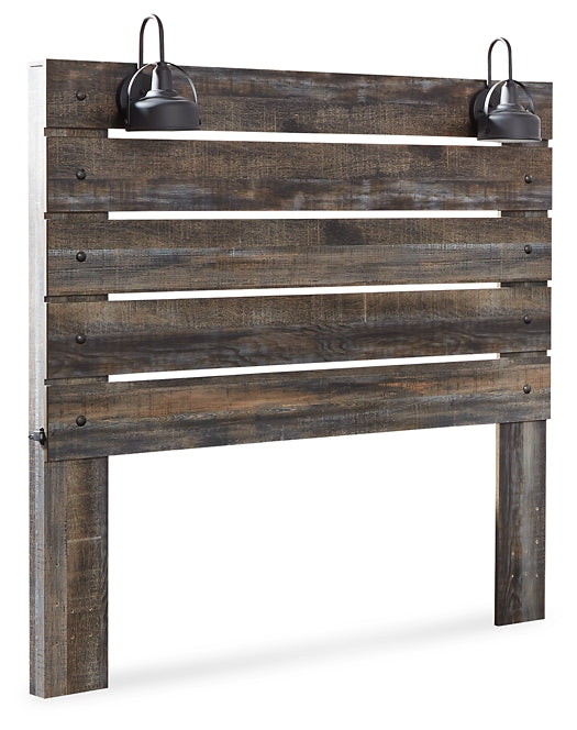 Drystan Queen Panel Headboard with Mirrored Dresser, Chest and 2 Nightstands