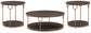 Brazburn Coffee Table with 2 End Tables