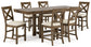 Moriville Counter Height Dining Table and 6 Barstools