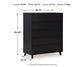 Danziar King Panel Headboard with Mirrored Dresser and Chest