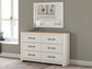 Linnocreek King Panel Bed with Mirrored Dresser